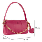 Bolso Crossbody Para Mujer Mod. Ji 2896 Marca Jaime Ibiza® Rosa Chicle Lisa Níquel