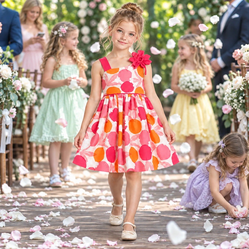 Vestido De Ceremonia Para Niña Mod.3924 Marca Mayoral® Clavel Floreado 6 Años