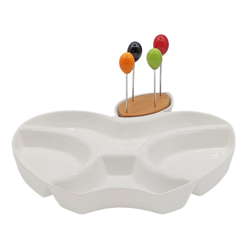 Bandeja Para Bocadillos 4 Divisiones Marca House&home®