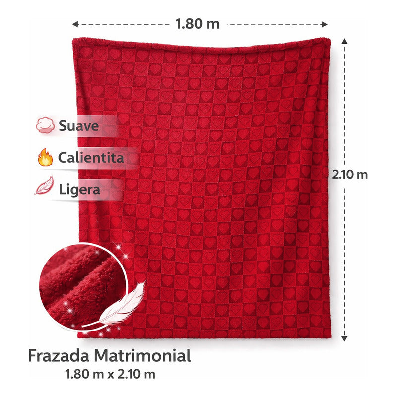 Cobertor Suave Ligero San Valentín 180x210m Providencia® 300 G