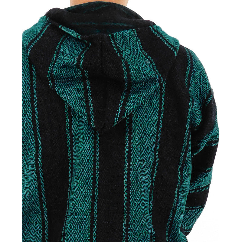Suéter Poncho Canguro Artesanal Hoodie Acrilico Colores