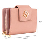 Cartera Con Broche Para Dama Mod.ji697 Jaime Ibiza® Rosa Liso