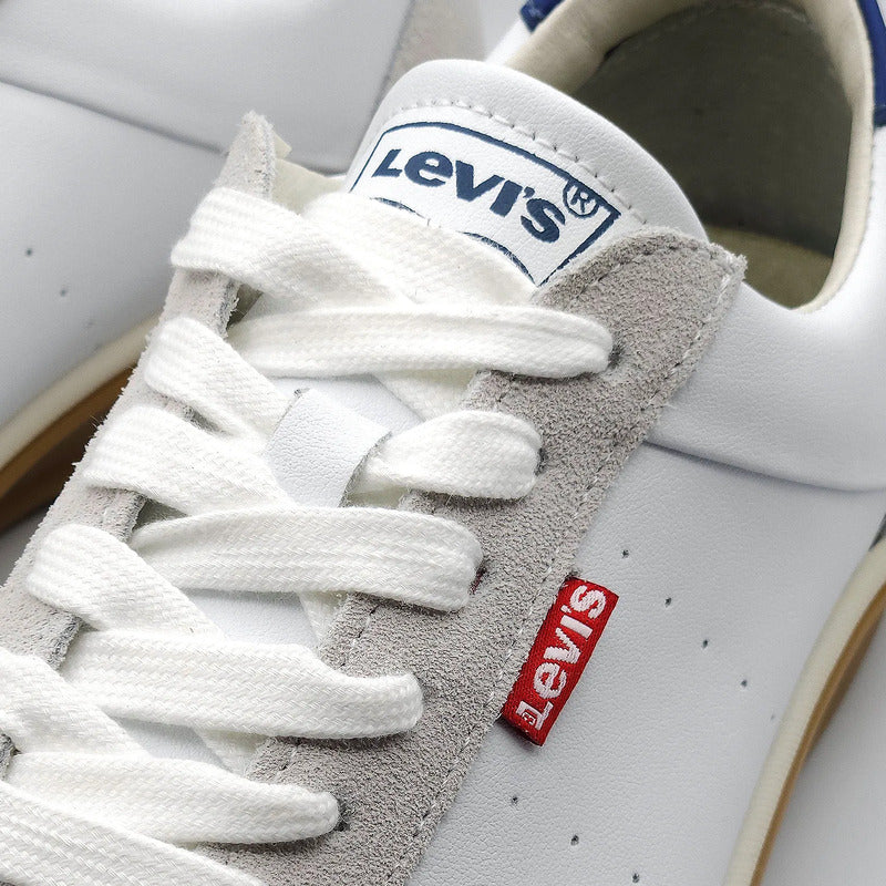 Tenis Pavel Casual Para Hombre Mod.l2126591 Marca Levís® Blanco Lisa 7,5 Mx