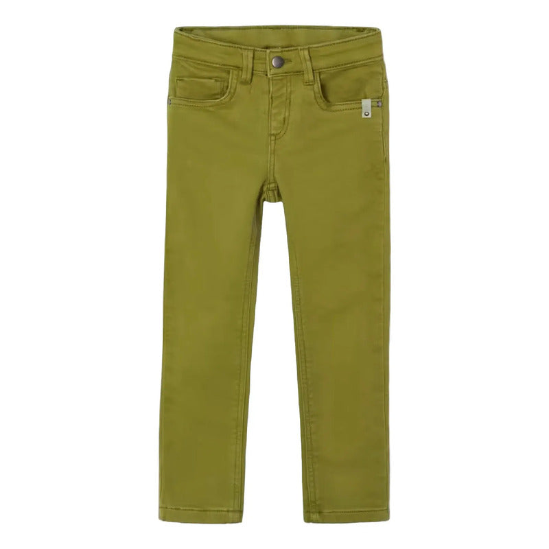 Pantalón Casual Para Niño Mod. 4539 Marca Mayoral® Verde Pesto Liso 9