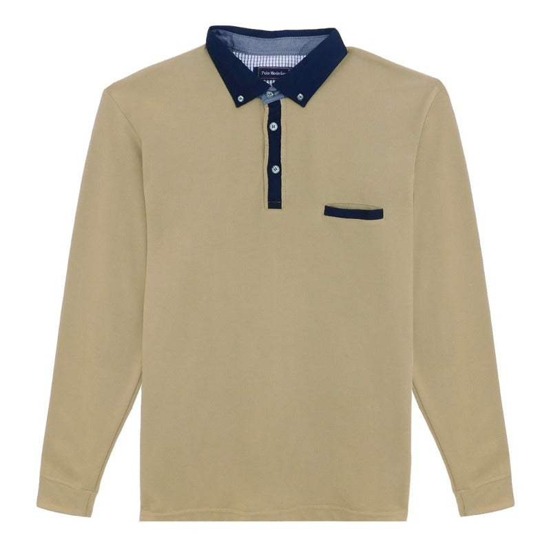 Playera Manga Larga Para Hombre Marca Polo Mode Gens®
