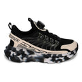 Tenis Casual Para Niño Mod.205601a Marca Coqueta Y Audaz® Negro Geométrico 21 Mx