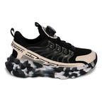 Tenis Casual Para Niño Mod.205601a Marca Coqueta Y Audaz® Negro Geométrico 21 Mx