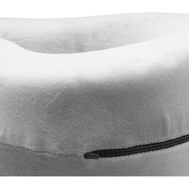 Almohada De Viaje Memory Foam Soporte Cuello Marca Arvic® Gris Liso