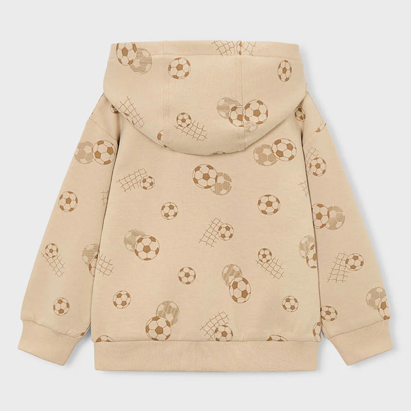 Sudadera Ligera Para Niño Mod.3435 Marca Mayoral® 5 Años Nuez Pelotas