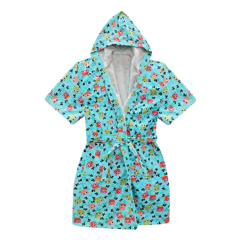 Bata De Baño Microfibra Estampada Diseños Animados