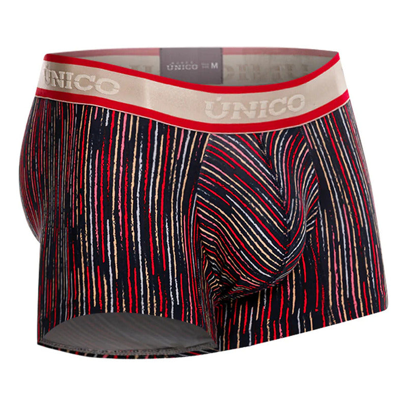 Bóxer Corto Elástico Para Hombre Marca Mundo Único® Inmenso Rayas S