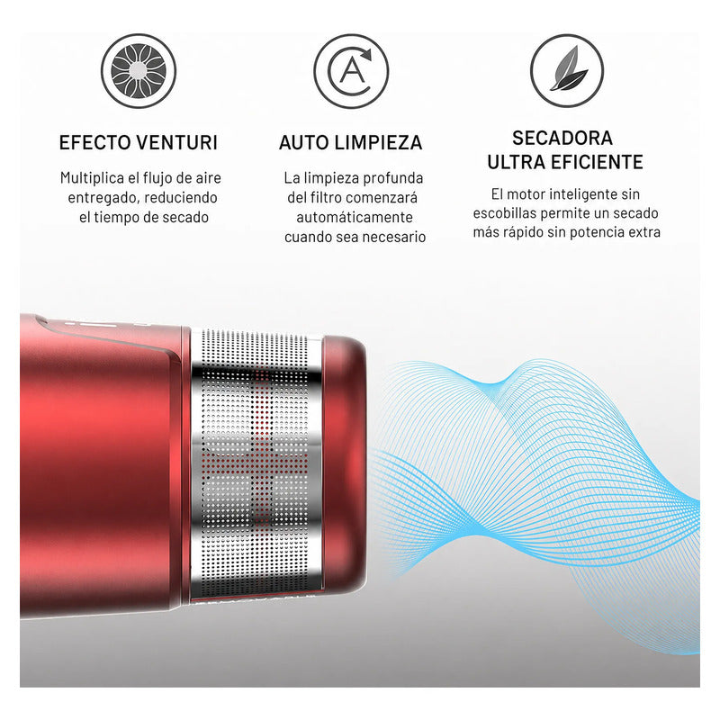Secadora De Cabello Profesional Filtro Dual Ga.ma Italy® Rojo