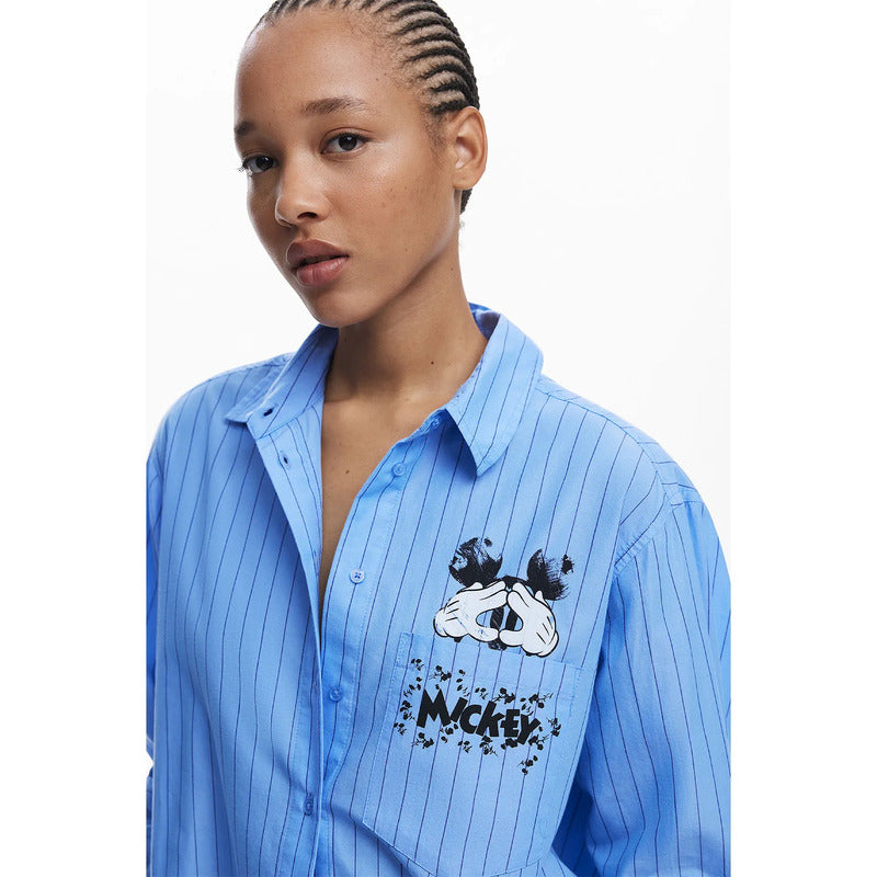 Camisa Edicion Mickey Para Mujer 25wwcw19/5055 Desigual® Azul Mickey M