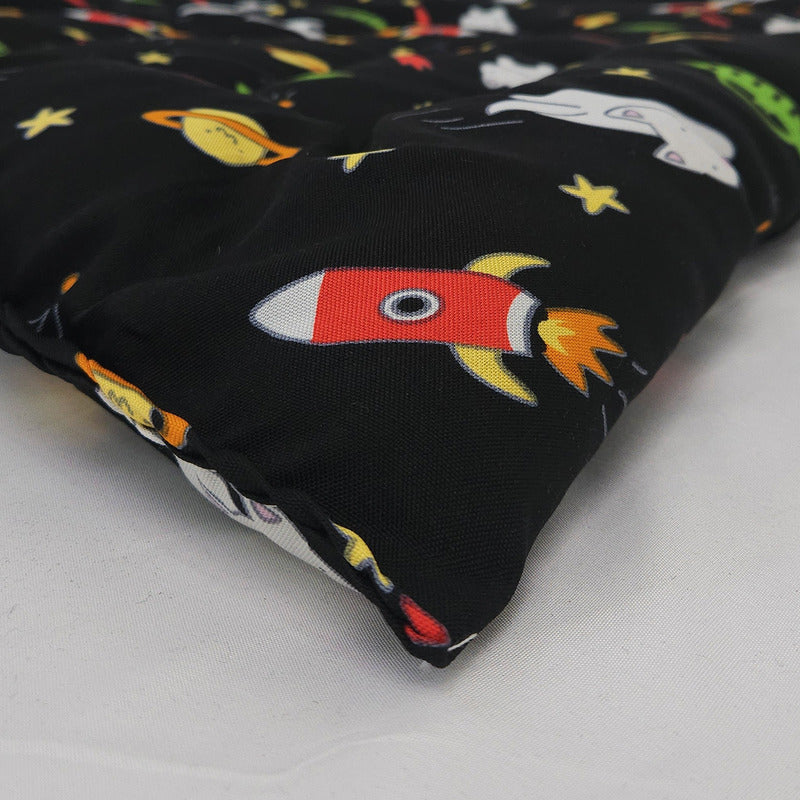 Tapete Estampado Y  Acolchado Transportadora Para Mascota