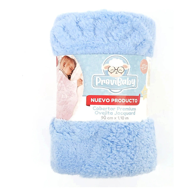 Cobertor Frazada Ligero Jacquard Cunero 90x110m Providencia® Caballito Azul