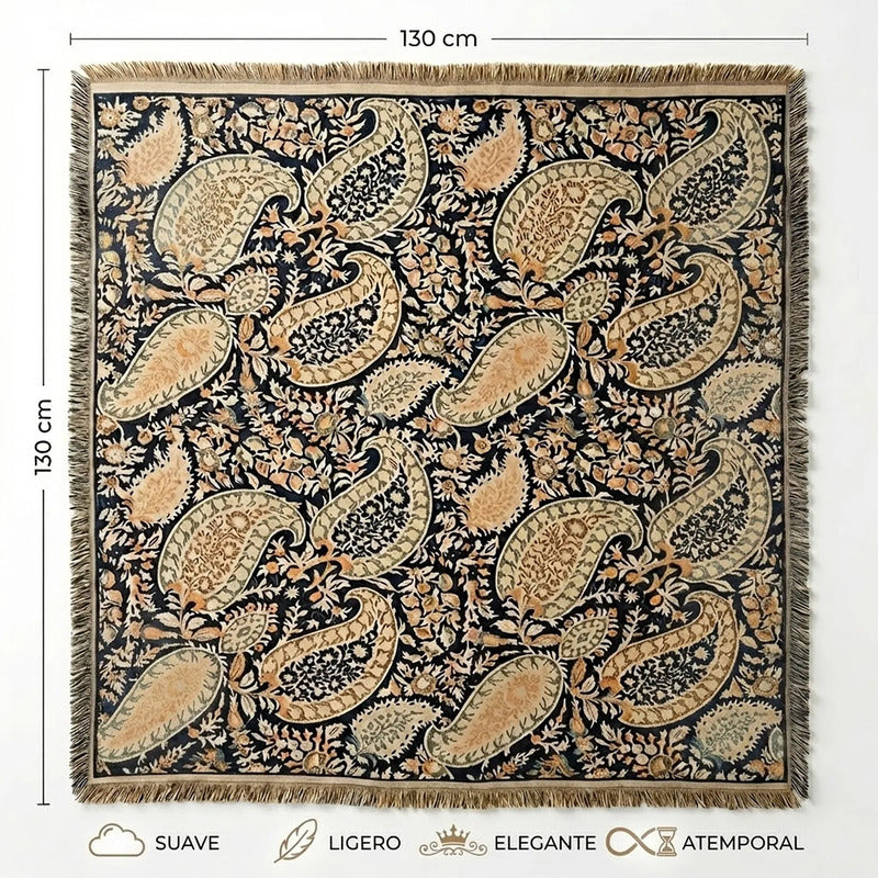 Chalina Chal Elegante Suave Para Mujer 130x130cm Multicolor Multicolor Geométrico Unitalla