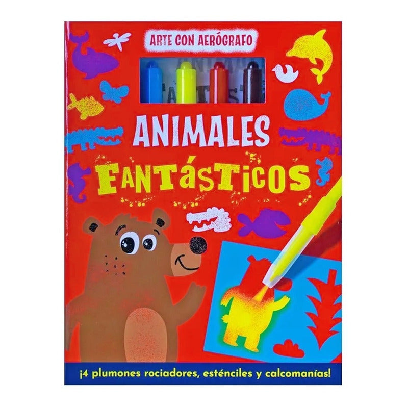 Libro Para Colorear De Animales Con Aerógrafo Para Niños