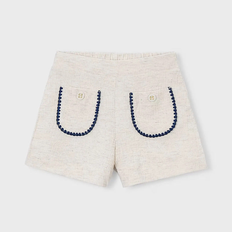 Short Casual Ligero Para Niña Mod. 3219 Marca Mayoral® Lino Lisa 5 Años