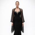 Chalina Calada Elegante Para Mujer Formal/casual Negro Negro Calado Unitalla