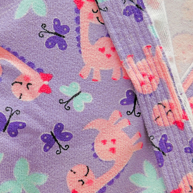 Bata De Baño Microfibra Estampada Diseños Animados