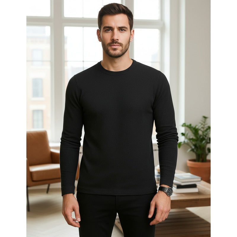 Playera Para Hombre Jacquard Mod.a55314 Marca Bobois®