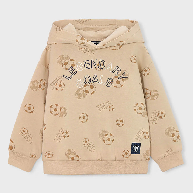 Sudadera Ligera Para Niño Mod.3435 Marca Mayoral® 5 Años Nuez Pelotas