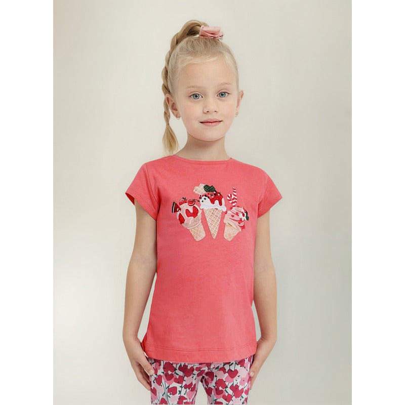 Blusa Casual Para Niña Mod.3070 Marca Mayoral® Peonia 5 Años