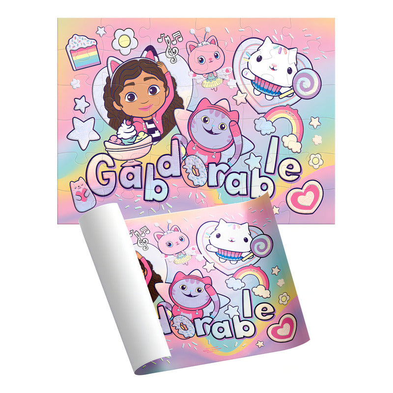 Rompecabezas Gabby S Dollhouse 36 Pz Cilindro Marca Novelty®