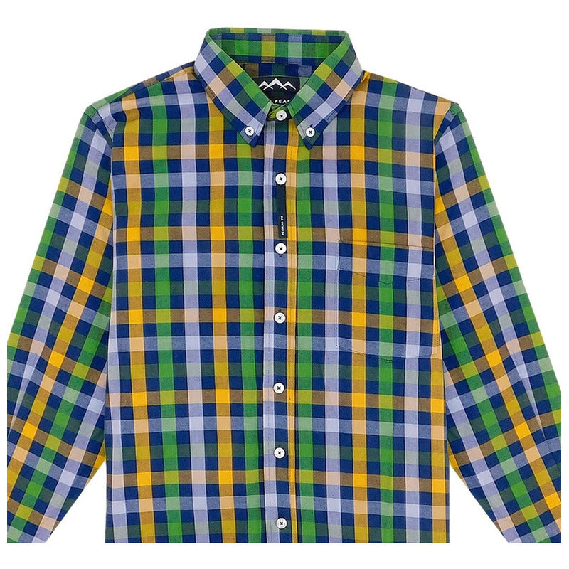 Camisa Regular Fit Cuadros Para Hombre Marca White Peak®