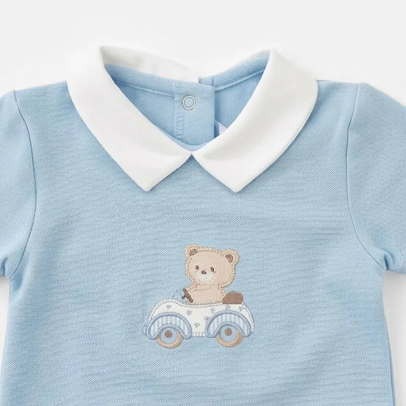 Mameluco Ligero Para Bebé Mod.1716 Marca Mayoral® Celeste 4-6 Meses Lisa