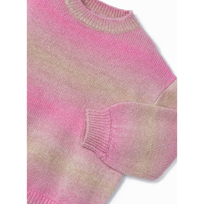 Suéter Tejido Para Niña Mod.4360 Marca Mayoral® Rosa Líneas 4