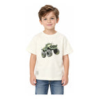 Playera Casual Para Niño Mod.3069 Marca Mayoral® Nata Monster Truck 3 Años Lisa
