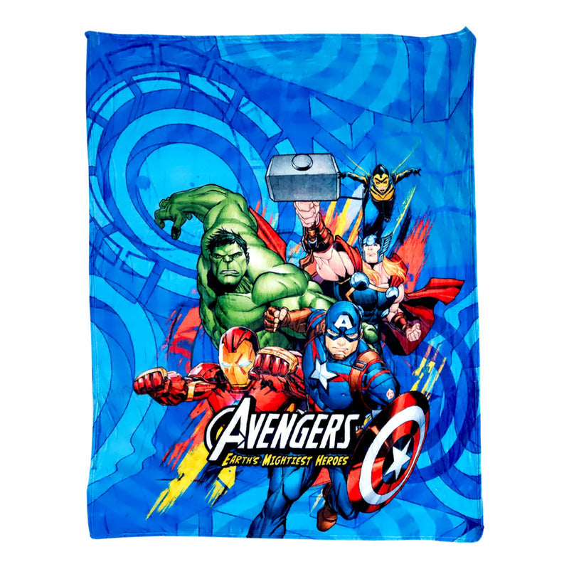 Cobertor Ligero Super Suave Matrimonial Diseños Providencia® The Avengers 850 G Multicolor