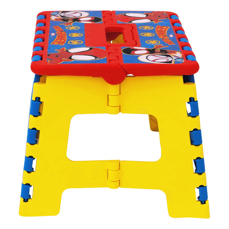 Banco Plegable Estampado Para Niños Marca Fun Kids®envio Liso Multicolor