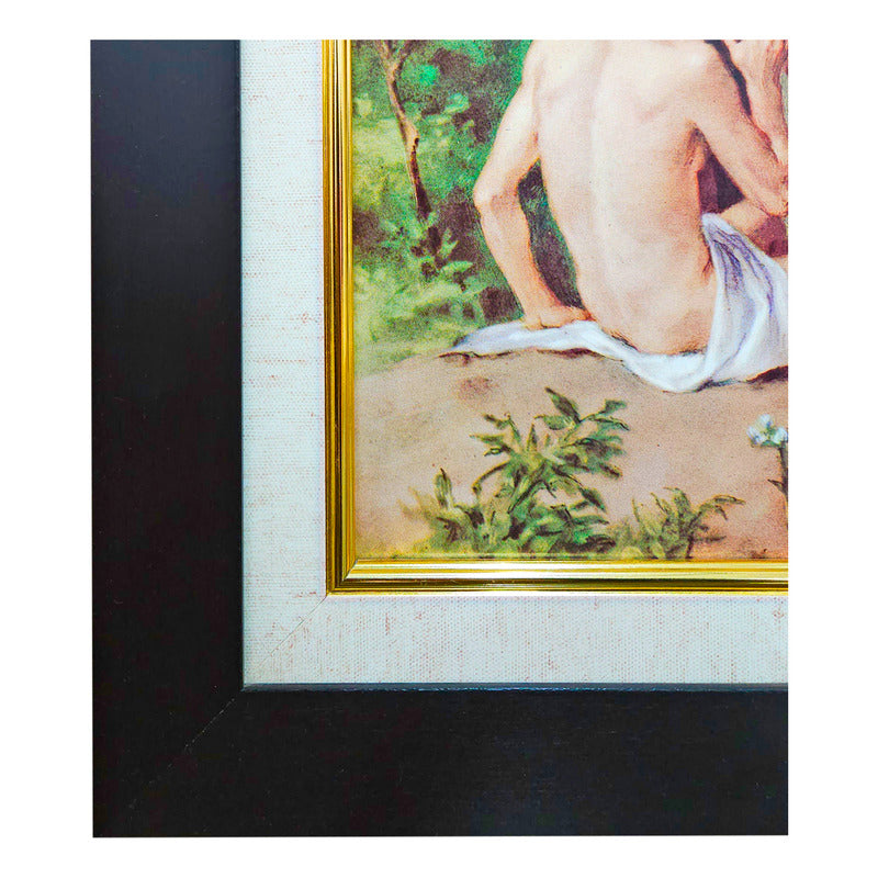 Cuadro Religioso San Martin 54cmx44cm Multicolor Negro