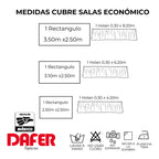 Cubresalas Económico Liso 3 Plazas Faldón Ajustable