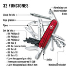 Navaja Multiherramienta Victorinox Cyber Roja Con 32 Funciones Rojo