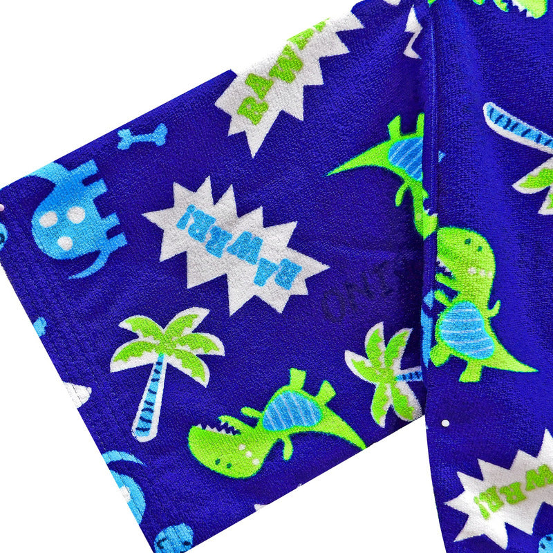 Bata De Baño Microfibra Estampada Diseños Animados