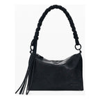 Bolso Mediano Diseño Floral 26saxpam/2000 Marca Desigual® Negro Floreado Níquel