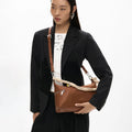 Bolso Para Mujer Con Bordado Mod.26saxp Marca Desigual® Chocolate Bordado Níquel Beige