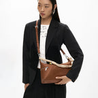 Bolso Para Mujer Con Bordado Mod.26saxp Marca Desigual® Chocolate Bordado Níquel Beige