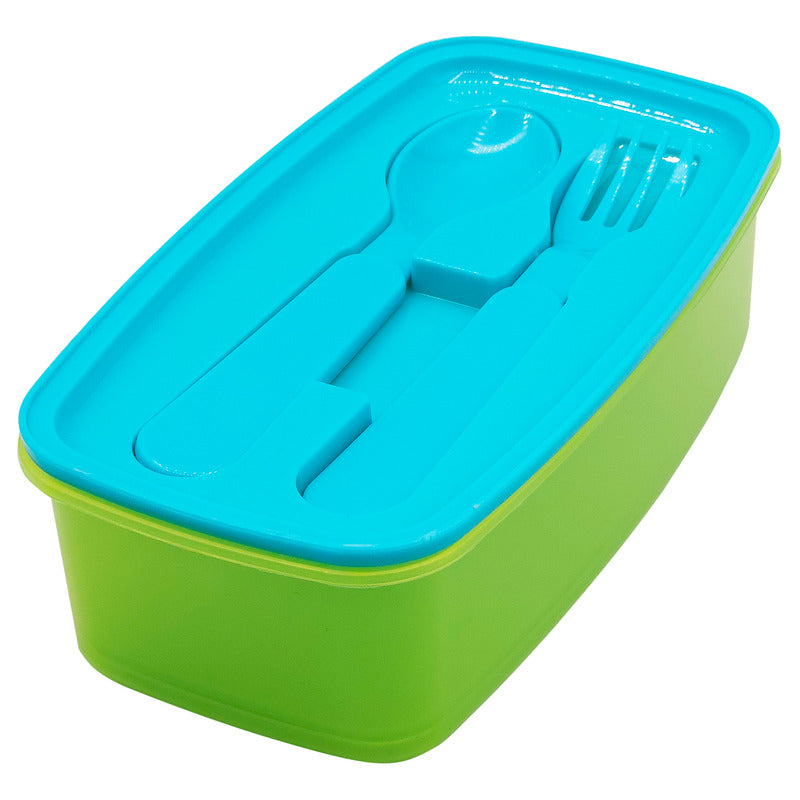 Recipiente Para Comida Con Cubiertos Diseños Animados