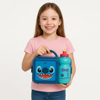 Lonchera Infantil De Plástico Con Botella Diseños Varios
