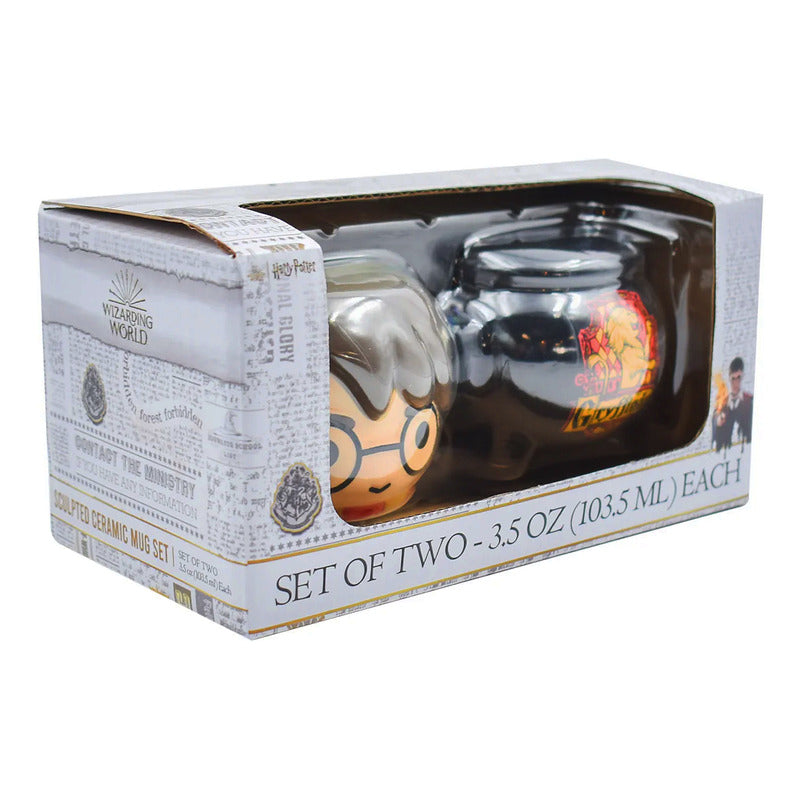 Tazas Mini De Ceramica Set 2pz Expreso 103.5ml Harry Potter Multicolor Harry Potter 1778-23