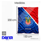 Cobertor Borrega Individual Futbol 1.50x2.00m Providencia® Chivas 1 Kg Multicolor