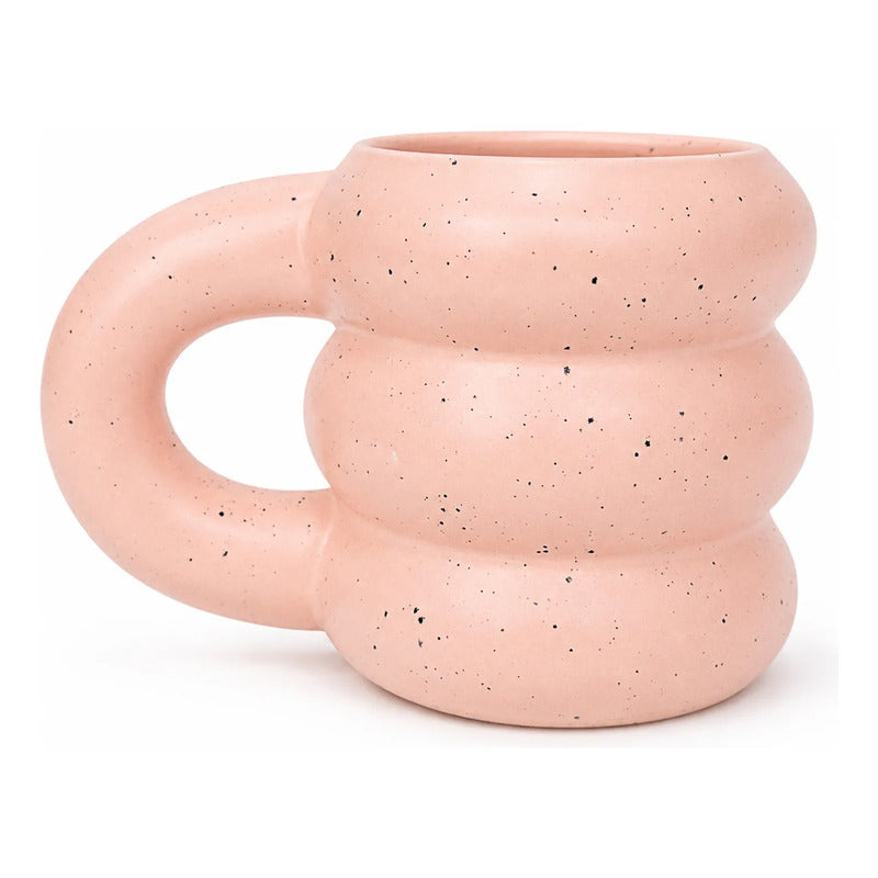 Taza Tarro De Porcelana En Forma De Donas 450ml Top Choice® Salmón Donas