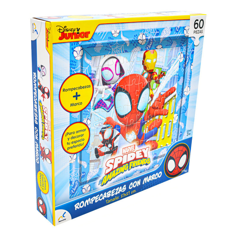 Marvel Spidey Rompecabezas Con Marco 60pz 27x27cm Novelty