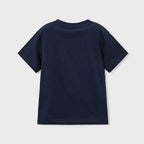 Playera Casual Para Niño Mod.3072 Marca Mayoral® Marino Football 9 Años Lisa