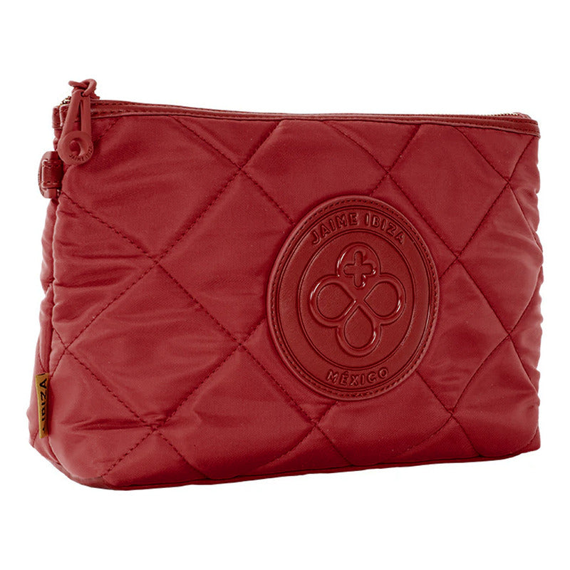 Cosmetiquera Crossbody Para Mujer Mod. Ji 262 Jaime Ibiza® Rojo Geométrico