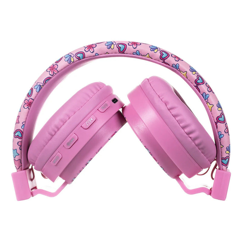Audífonos Diadema Para Niños Bluetooth Marca Onix® Rosa